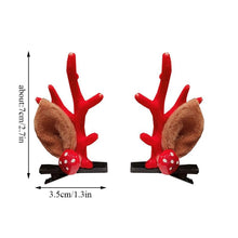 Load image into Gallery viewer, 2pcs/set Christmas Hair Clips For Girls Cute Deer Ear Hairpins Hairgrips Kids Christmas Antler Hairpin Barrette Fashion Hair Accessories For Women
