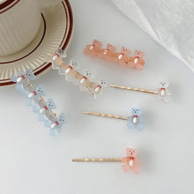 Load image into Gallery viewer, 2Pcs/Set New Girls Cute Cartoon Bear Jelly Color Hairpins Sweet Hair Clips Bangs Side Barrette Headband Fashion Hair Accessories For Women
