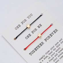 Load image into Gallery viewer, 2pcs/set Together Forever Love Infinity 8 Charm Bracelet Red String Couple Bracelets Wish Jewelry Long Distance Matching Bracelets For Best Friend Mother Daughter 17-30cm
