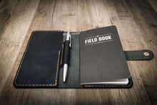 Load image into Gallery viewer, Leather Field Notes Cover -  Black
