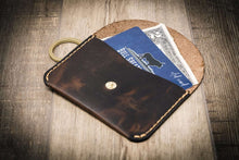 Load image into Gallery viewer, The Richmond Leather Keychain Wallet in Walnut Brown
