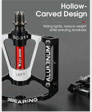 Load image into Gallery viewer, 3 Bearings Bicycle Pedals Ultralight Anti-Slip Road Bike Pedal Cycling Sealed Bearing Bike Pedals Mountain Bike Pedals Composite Bearing Bicycle Pedals With Wide Flat Platform
