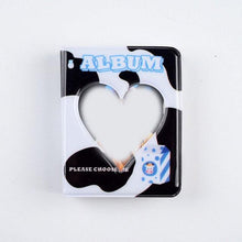 Load image into Gallery viewer, 3 Inch Mini Photo Album 32 Pockets Square Hollow Card Holder Bronzing Stars Picture Storage Case PVC Photocard Holder DIY Photo Albums Birthday Gift Family Scrapbook Albums Family Anniversary Gift For Couple
