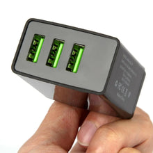 Load image into Gallery viewer, 3 port LED Display High Speed Wall Charger White + 3 in 1 Cable Combo
