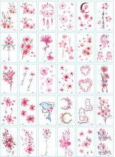 Load image into Gallery viewer, 30 Pieces/set Small Luxury Temporary Tattoo Sticker Colorful Drawing Flower Cute Body Tatoo For Kids Adults
