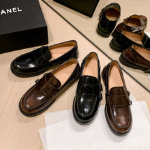 Load image into Gallery viewer, Women's Chunky Heel Buckle Loafer Shoes
