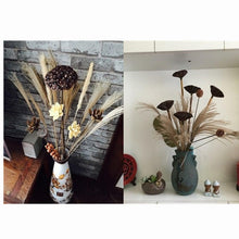 Load image into Gallery viewer, 30/50pcs Bulrush Natural Dried Small Pampas Grass Artificial Decor Wedding Flower Bunch Home Office  Floor Vase Filler for Living Room Kitchen And Event Decoration
