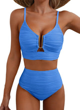 Load image into Gallery viewer, Women's Solid Color Gathering Swimsuit
