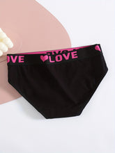 Load image into Gallery viewer, Soft Touch 6-Pack Seamless Bikini Briefs for Women – Colorful Drop Waist Cotton Panties with Stretch Fit &amp; Alphabet Print – Women&#39;s Everyday Lingerie &amp; Underwear Essentials for Summer
