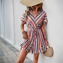 Load image into Gallery viewer, European Chic Euro Ruffle : Striped Dress

