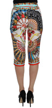Load image into Gallery viewer, Dolce &amp; Gabbana Multicolor Majolica Sicily Silk Pants
