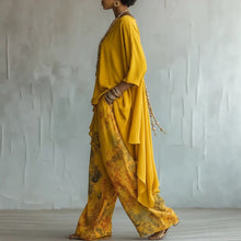 Load image into Gallery viewer, Solid Color Sleeveless Top &amp; Wide-Leg Pants Two-Piece Set
