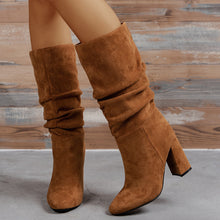 Load image into Gallery viewer, European &amp; American Slip-On High Heel Fashion Boots – Women’s Elegant Booties

