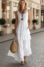 Load image into Gallery viewer, Women's Cotton Linen Sleeveless Loose Maxi Dress
