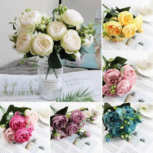 Load image into Gallery viewer, 30cm Artificial Silk Peony Flowers Bouquet for Home Decoration -  Faux Christmas Flowers &amp; Wedding Flowers
