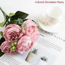 Load image into Gallery viewer, 30cm Artificial Silk Peony Flowers Bouquet for Home Decoration -  Faux Christmas Flowers &amp; Wedding Flowers
