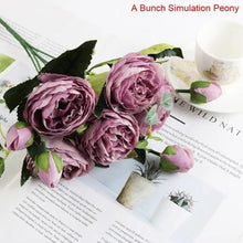 Load image into Gallery viewer, 30cm Artificial Silk Peony Flowers Bouquet for Home Decoration -  Faux Christmas Flowers &amp; Wedding Flowers
