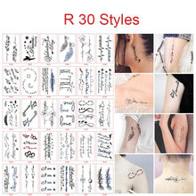 Load image into Gallery viewer, 30pcs Temporales Sexy Fake Tattoo For Hands Arm Body Waterproof Luxury Different Small Colorful Stylish Womens Kids Tattoos
