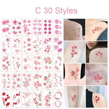 Load image into Gallery viewer, 30pcs Temporales Sexy Fake Tattoo For Hands Arm Body Waterproof Luxury Different Small Colorful Stylish Womens Kids Tattoos
