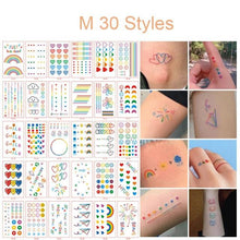 Load image into Gallery viewer, 30pcs Temporales Sexy Fake Tattoo For Hands Arm Body Waterproof Luxury Different Small Colorful Stylish Womens Kids Tattoos
