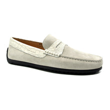 Load image into Gallery viewer, 31-160-WHT MONZA Sueded Calfskin with Crocodile Driver, White
