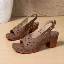 Load image into Gallery viewer, Retro Hollow-Out Buckle Strap Open-Toe Sandals – 4 Colors EU 36–43
