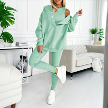 Load image into Gallery viewer, Women’s solid color three piece set
