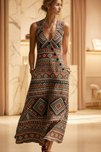 Load image into Gallery viewer, Women's V-Neck Diagonal Button Placket Cotton-Linen Shirt &amp; Wide-Leg Pants Set
