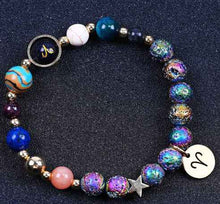 Load image into Gallery viewer, Blue San Volcanic Rock Constellation Bracelets – Colorful Twelve Constellations
