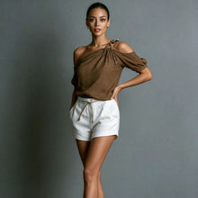 Load image into Gallery viewer, Off-Shoulder Short-Sleeve Top – 7 Colors, XS–3XL
