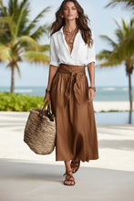 Load image into Gallery viewer, Button-Down Shirt &amp; Straight Skirt Two-Piece Set
