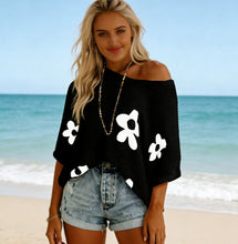 Load image into Gallery viewer, Women's Hollow-Out Drop-Shoulder Loose Knit Top
