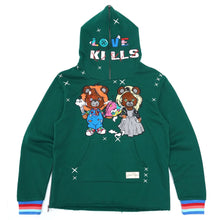 Load image into Gallery viewer, F5738 Love Kills Hoodie - Frost Green
