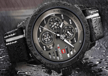 Load image into Gallery viewer, Men's  Sports Waterproof Watch With Chronometers And Leather Belt Multifunction Wristwatch Unique Design Perfect Gift
