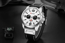 Load image into Gallery viewer, Retro  Waterproof Watch With Chronometers Steel Case And Leather Belts Unique Design Excellent Look Perfect Gift For Your Man
