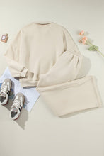 Load image into Gallery viewer, Solid Zip-Up Jacket and Drawstring Pants Set
