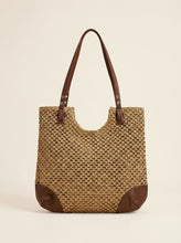 Load image into Gallery viewer, Woven Hollow-Out Shoulder Tote Bag
