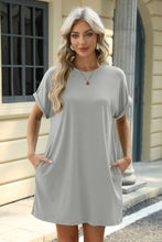 Load image into Gallery viewer, Short Sleeve Mini Dress with Pockets Casual &amp; Stylish Everyday Wear
