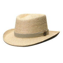 Load image into Gallery viewer, Scala Backswing - Raffia Straw Gambler Sun Hat
