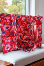 Load image into Gallery viewer, SC - Scarlet Blooms Floral Tote Bag
