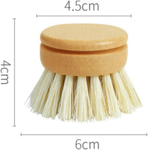 Load image into Gallery viewer, Eco-Friendly Dish Brush Replacement Heads - 5 Pieces Natural Sisal Hemp and Beech Wood Scrubbing Brushes /
