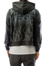 Load image into Gallery viewer, CINDER French Terry Long Sleeve Crop Top Full Zip Hoodie
