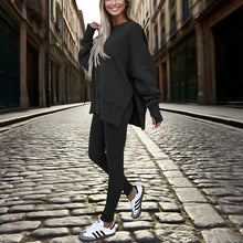 Load image into Gallery viewer, Women’s Solid Color 2-Piece Tracksuit — Crewneck Sweatshirt
