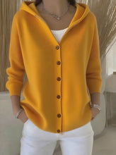 Load image into Gallery viewer, Women’s Button-Down Hoodie Cardigan Sweater Coat
