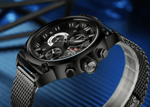 Load image into Gallery viewer, Men's Multifunction Analog Quartz Watches Waterproof Wrist Watch With Stainless Steel Mesh Band Excellent Design Perfect Gift
