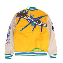 Load image into Gallery viewer, F1021 "SAINTS" Wool Varsity Jacket - Wheat
