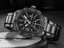 Load image into Gallery viewer, Men's  Luxury Stainless steal Waterproof Watch With Day And Date Display Unique Design Perfect Gift In Modern Metal Men  Wrist Watch Design
