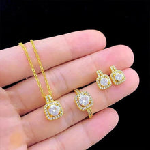 Load image into Gallery viewer, Fashion Jewelry Set - Zircon Gem Necklace Earring Ring
