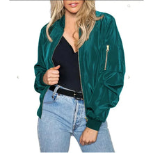 Load image into Gallery viewer, Minimalist Color-Block Stand-Collar Zip Jacket
