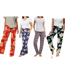 Load image into Gallery viewer, Womens Floral plush soft pajama pants 3 pack assorted styles
